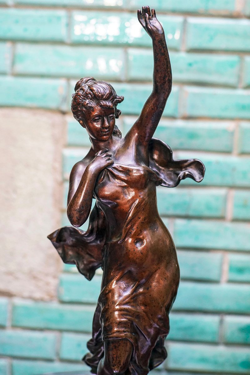 Hippolyte MOREAU, Bronze "Étoile du matin"-photo-5