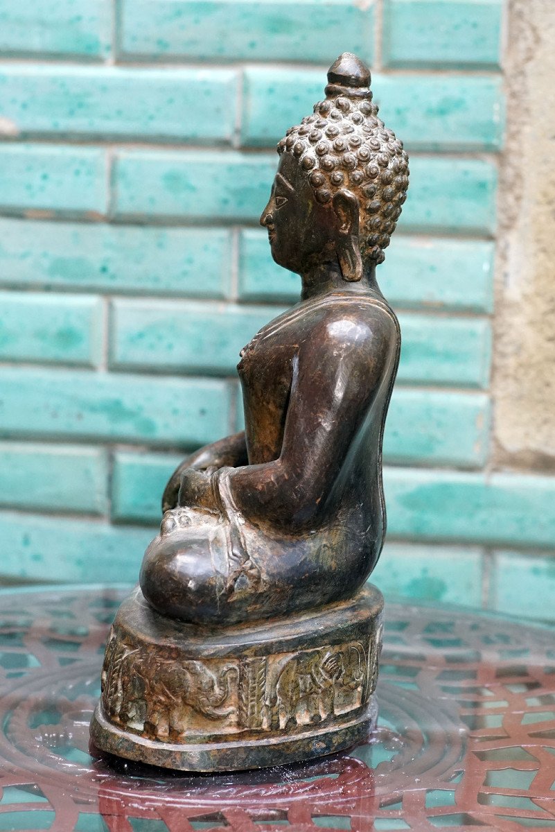 BOUDDHA en bronze, Thaïlande.-photo-3