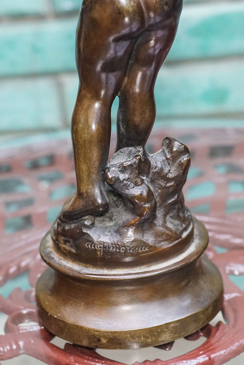 Auguste MOREAU, "TAQUINERIE" & "MUTINERIE" . Paire de bronzes.-photo-1