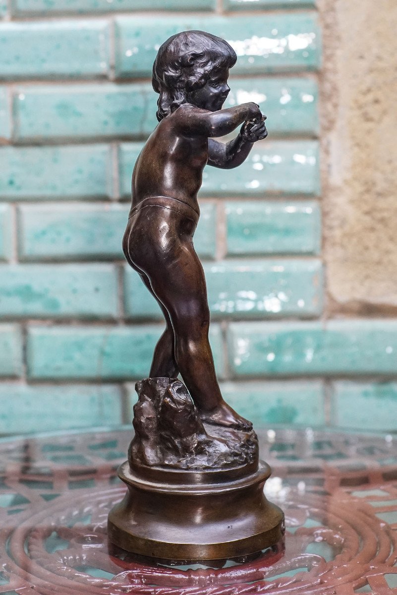 Auguste MOREAU, "TAQUINERIE" & "MUTINERIE" . Paire de bronzes.-photo-3