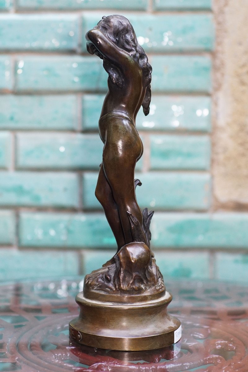 Auguste MOREAU, "TAQUINERIE" & "MUTINERIE" . Paire de bronzes.-photo-7