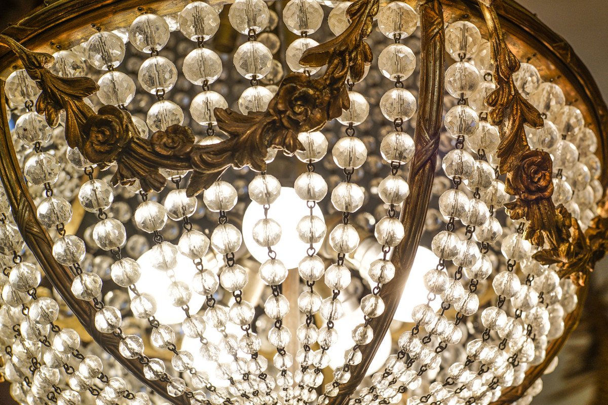 LUSTRE MONTGOLFIÉRE à neuf lumières-photo-1