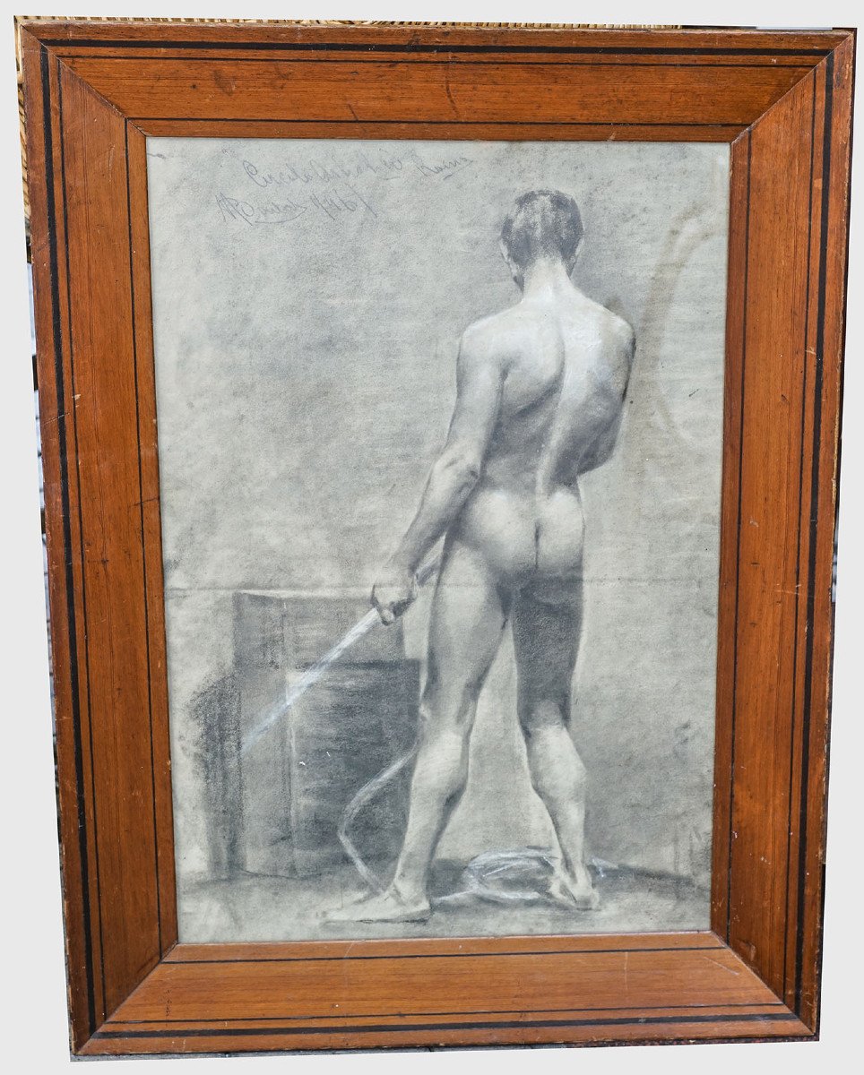 Naked Man From Back Pencil