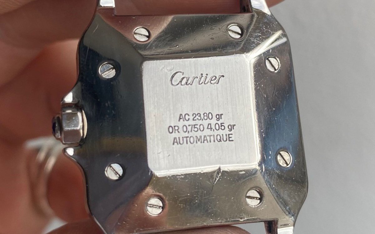 CARTIER, Santos de Cartier, acier or-photo-4