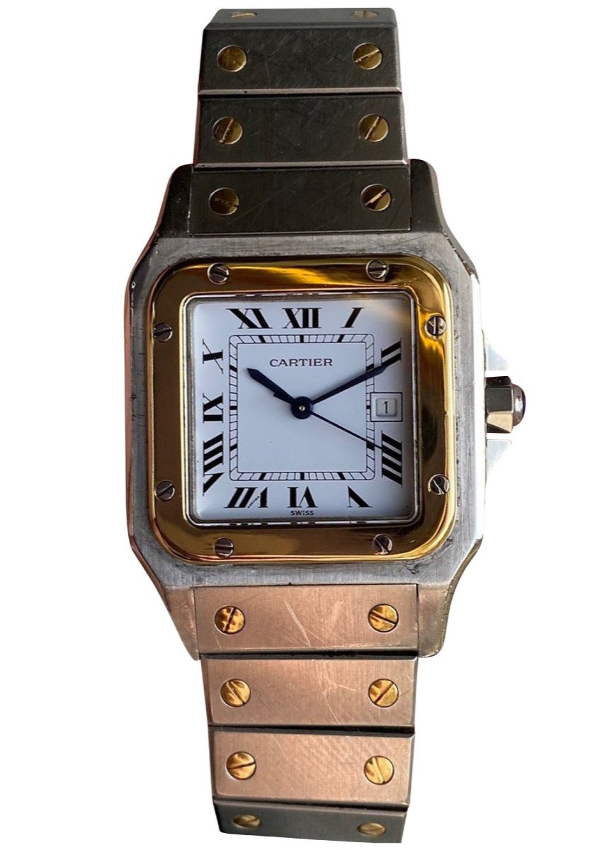 CARTIER, Santos de Cartier, acier or