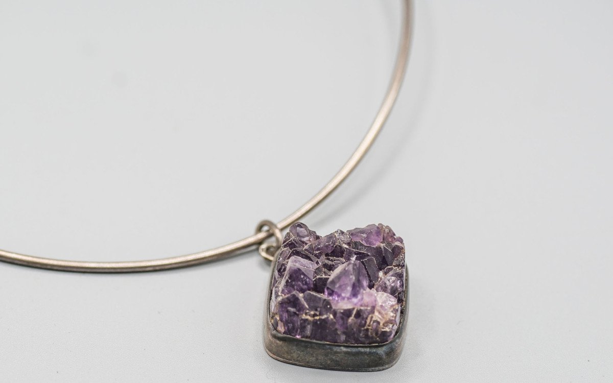 Bent Knudsen, Amethyst Silver Choker-photo-1