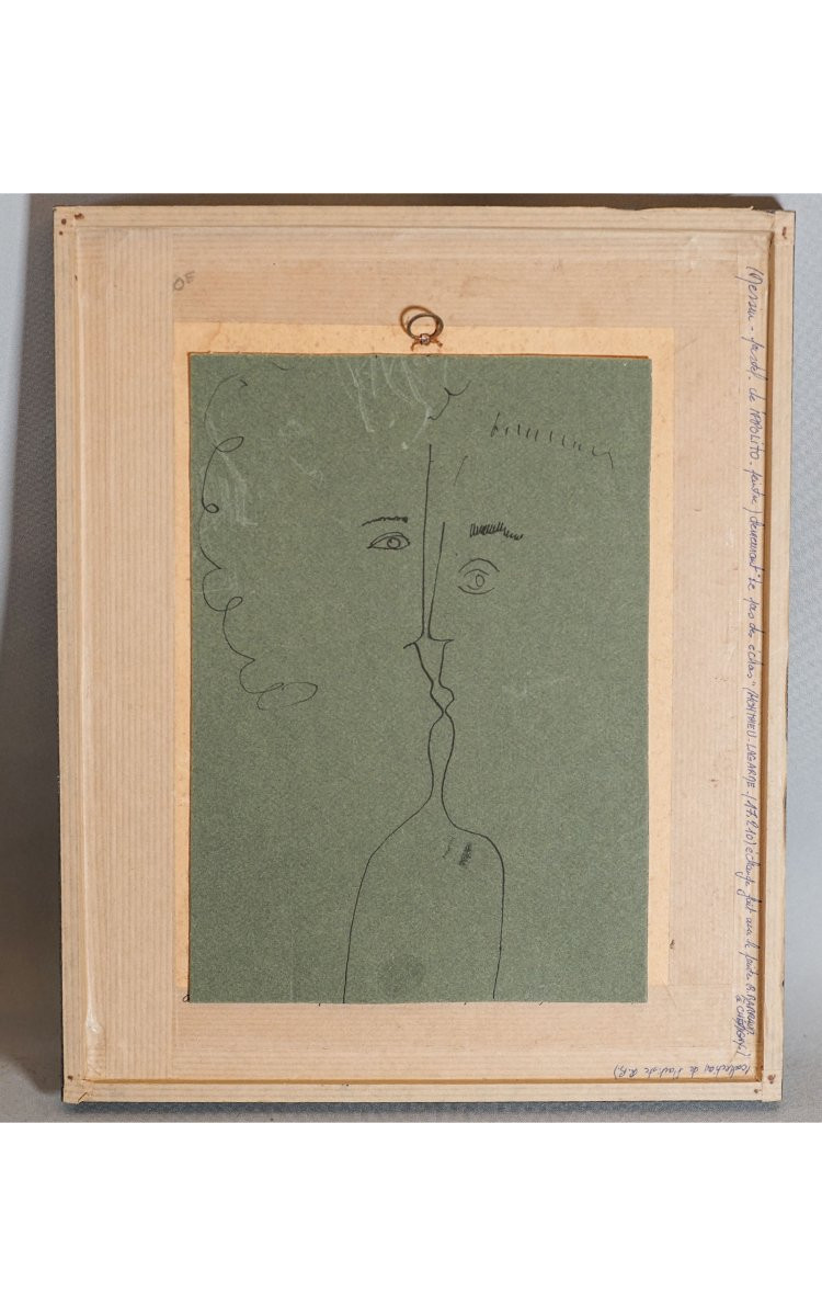 Gennaro IPOLITO, dessin pastel sur papier sous verre-photo-2