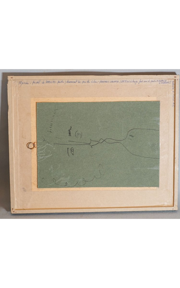 Gennaro IPOLITO, dessin pastel sur papier sous verre-photo-3