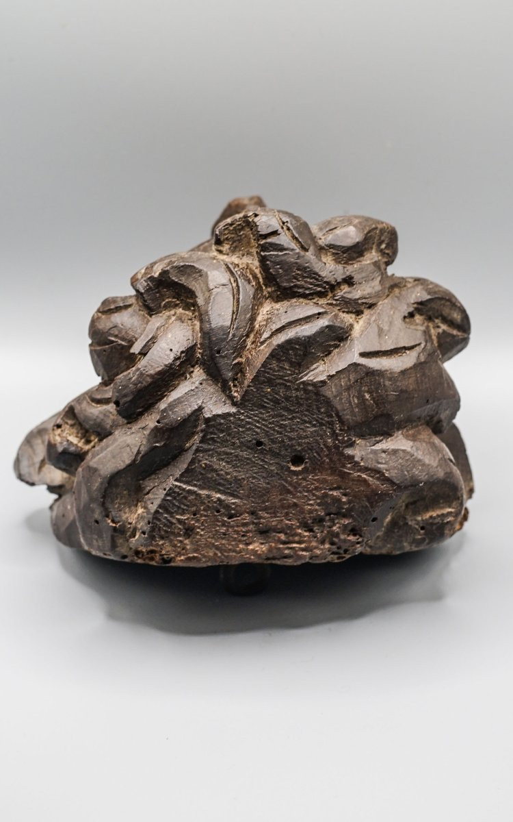 17th Century Wooden Angel Head-photo-2