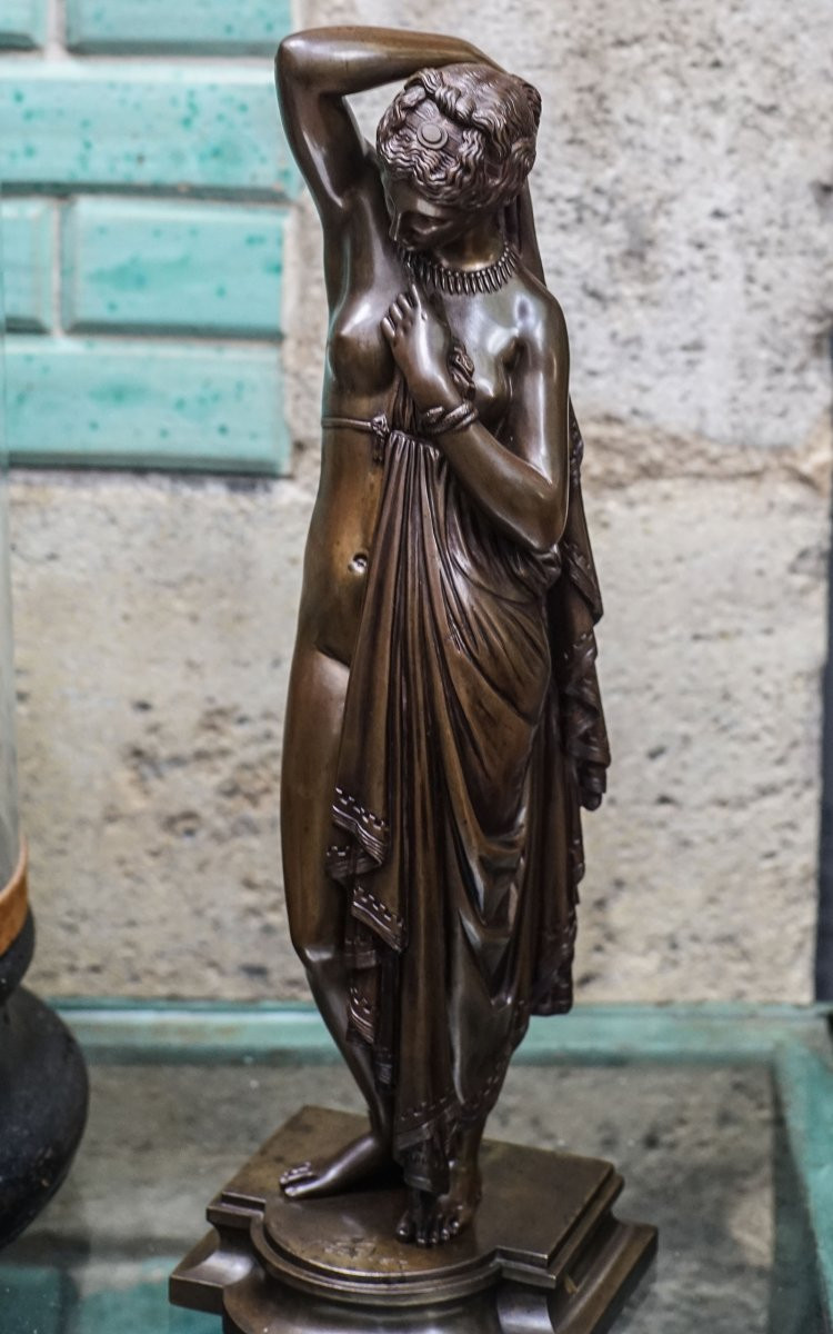 James Pradier, 1790-1852, "phryné", Rare Bronze Version Called "immodest", Fonte Susse Frères-photo-5