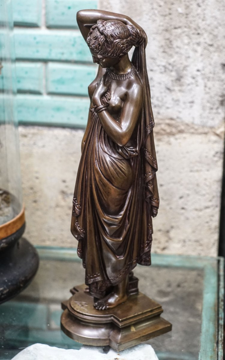 James Pradier, 1790-1852, "phryné", Rare Bronze Version Called "immodest", Fonte Susse Frères-photo-7