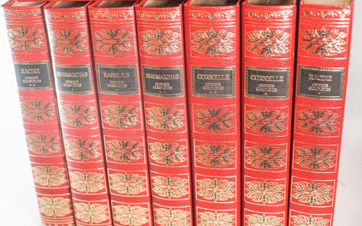 THÉATRE 9 volumes luxe : BEAUMARCHAIS,  CORNEILLE, MOLIÉRE, RABELAIS, RACINE-photo-1