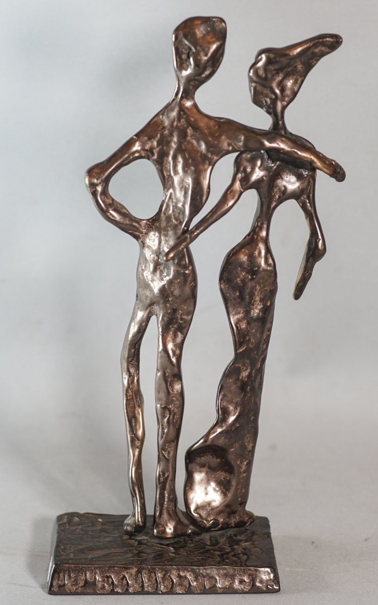 Yves LOHÉ, Couple de personnages bronze-photo-1