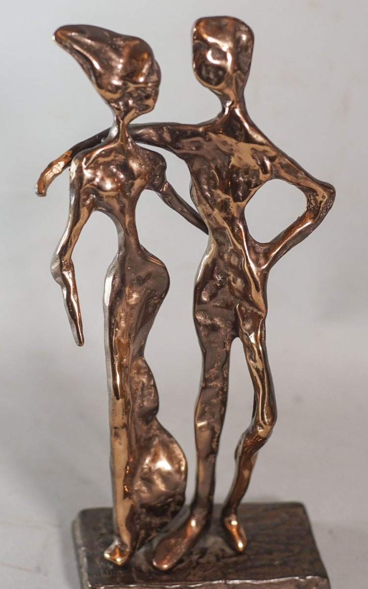 Yves LOHÉ, Couple de personnages bronze-photo-5