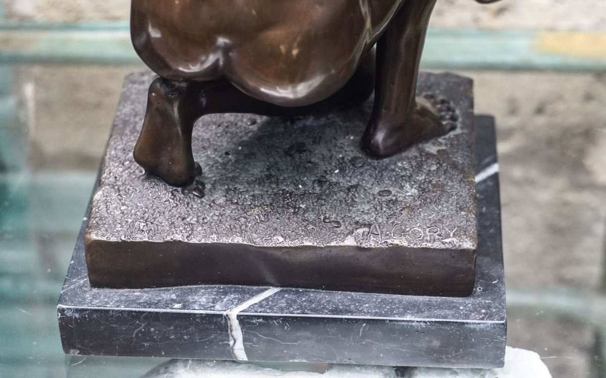 Affortunato GORY, Bronze femme art déco, "Malabarista" - Jonglerie-photo-5