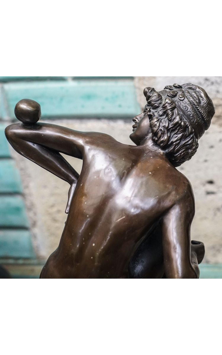 Affortunato GORY, Bronze femme art déco, "Malabarista" - Jonglerie-photo-6