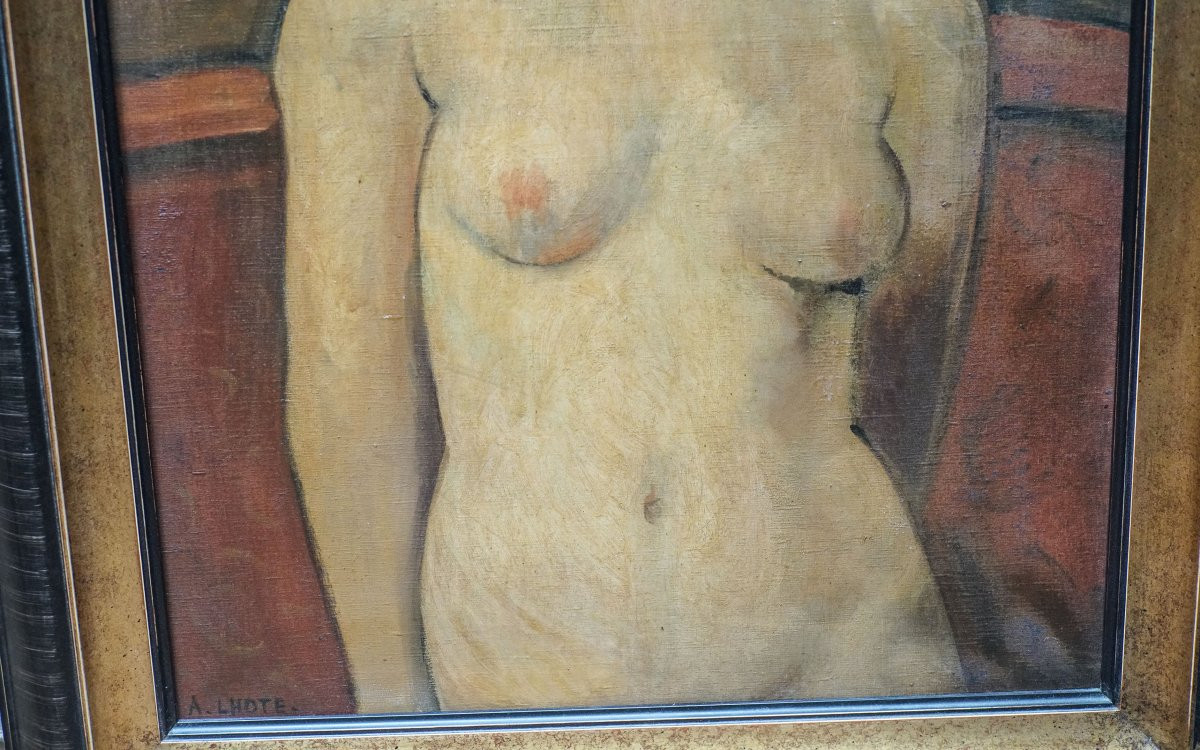 André Lhote, "pensive Nude", Hst Signed A. Lhote-photo-3
