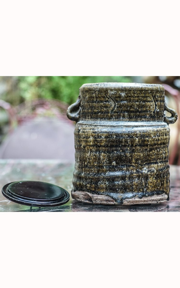 Mizusashi, Fresh Water Pot, Tea Ceremony, Japan, 19th Century-photo-2