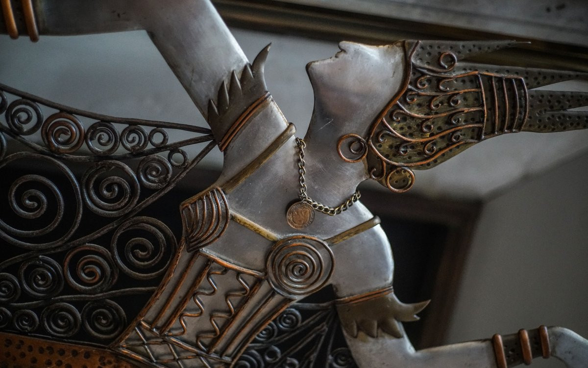 Paravent fer forgé, danseuse art déco-photo-1