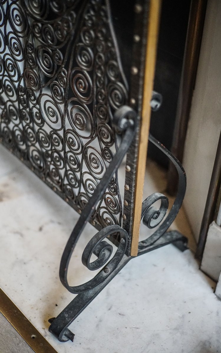 Paravent fer forgé, danseuse art déco-photo-3