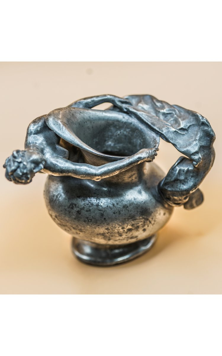 Jean-paul Aube, Art Nouveau Pewter Sculpture, Thiébaut Frères Fondeurs Paris-photo-1