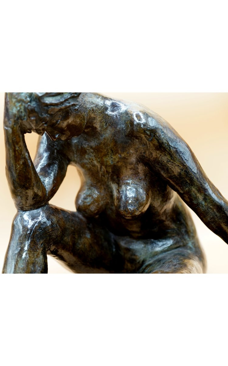 Bourron Marie-jo, Pensive Nude Woman-photo-2