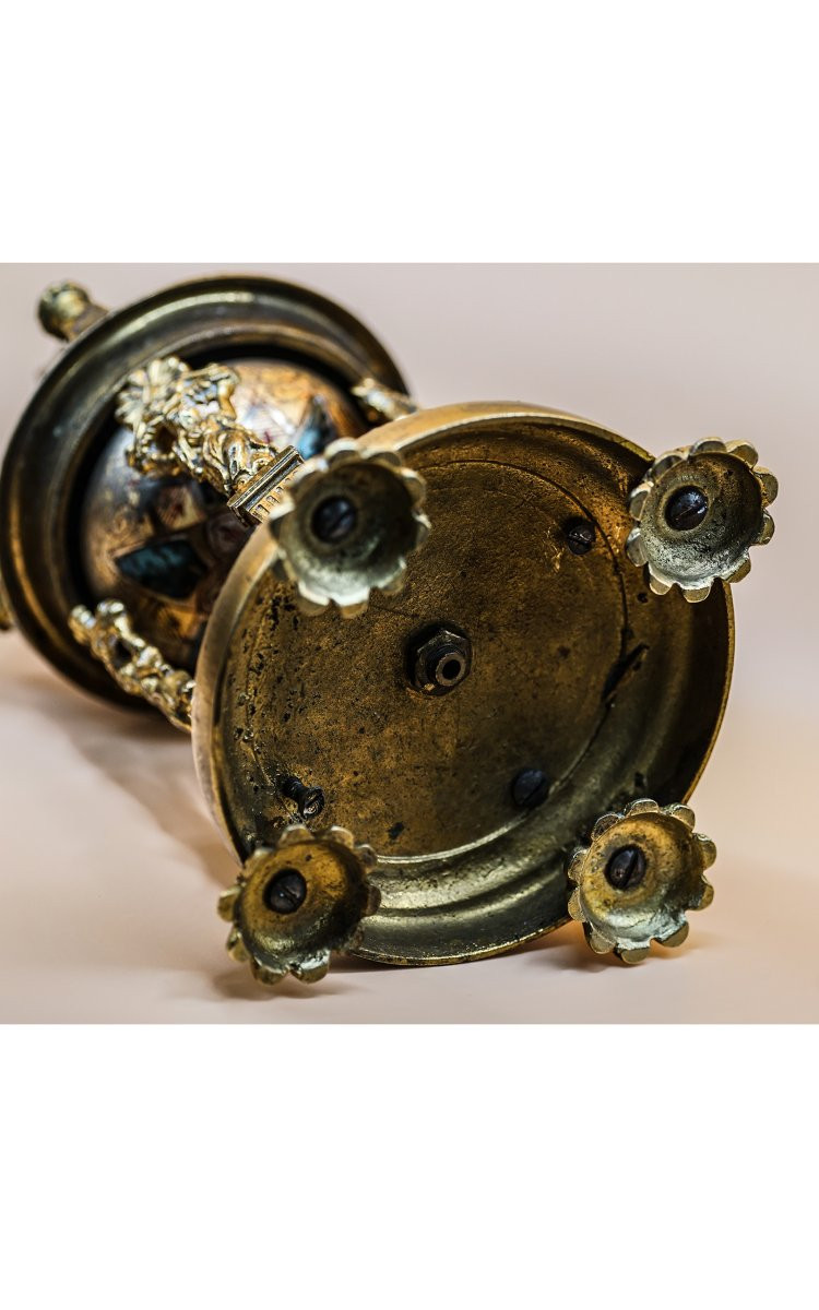 Rare cloche carillon de table asiatique en bronze -photo-7