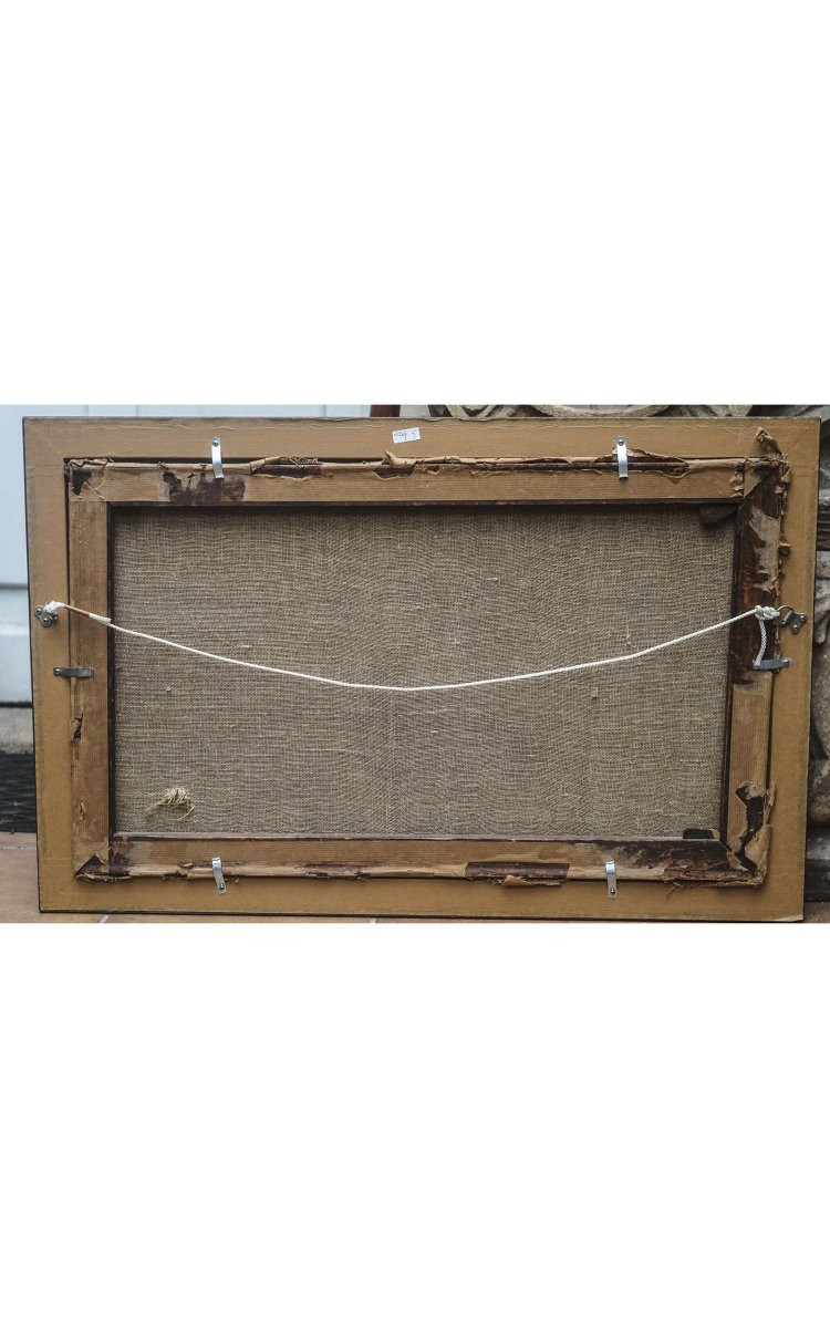 école Française XIXème, "jeté De Roses", H.s.t.-photo-3