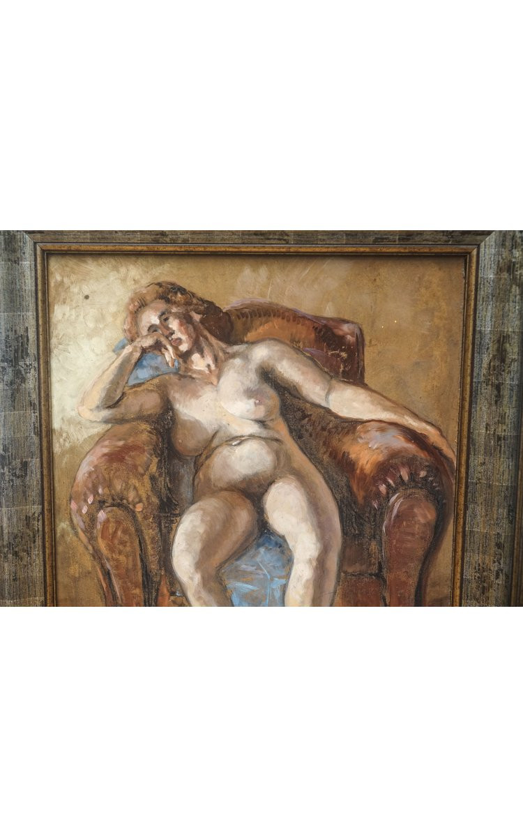 Trévillé R. "nu Féminin Au Fauteuil Club"-photo-1