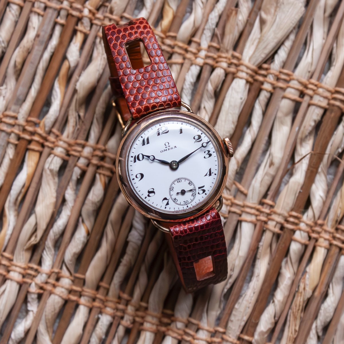 OMEGA années 1920, plaqué or-photo-4
