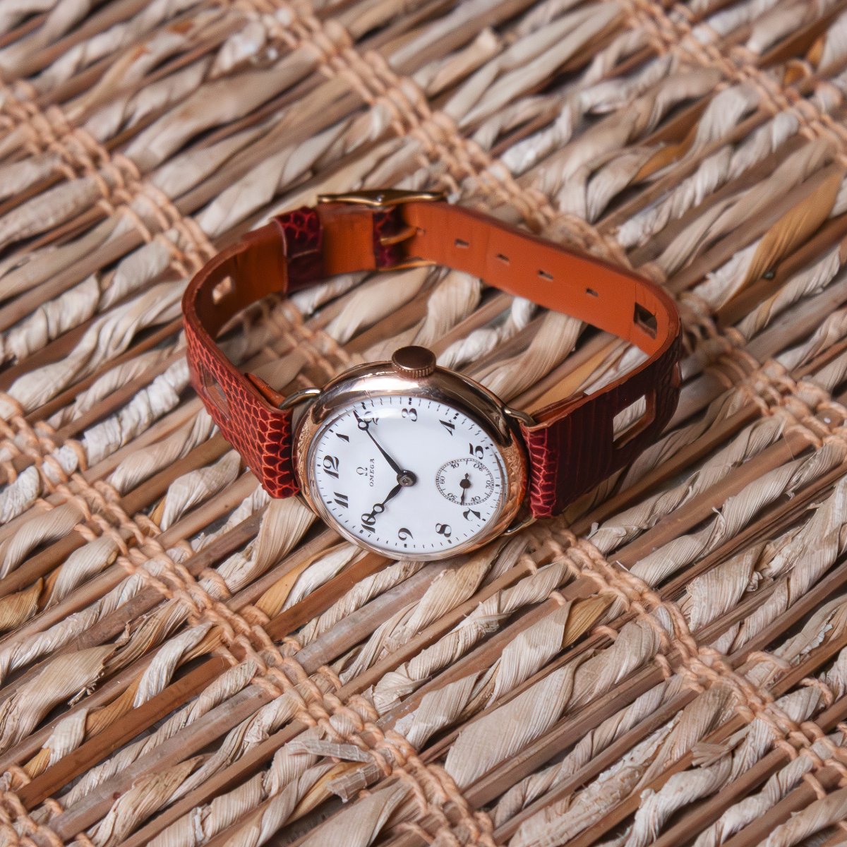 OMEGA années 1920, plaqué or-photo-5