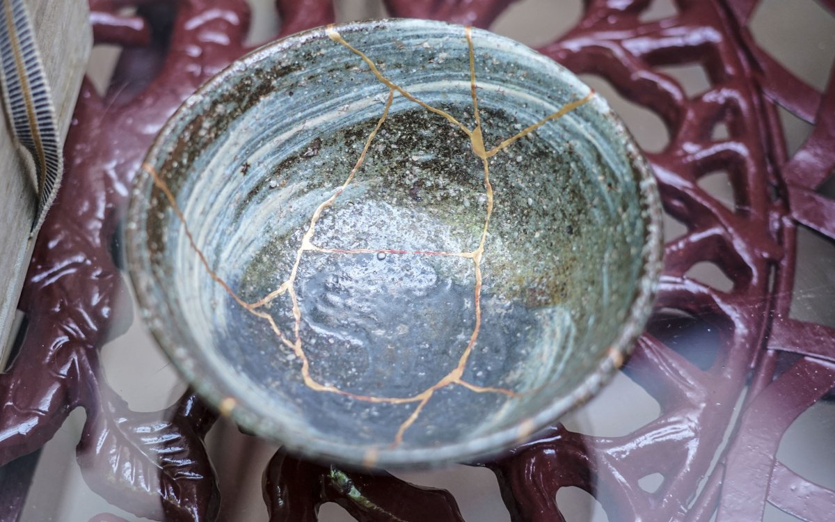 Tea Ceremony Bowl - Chawan Kintsugi-photo-2