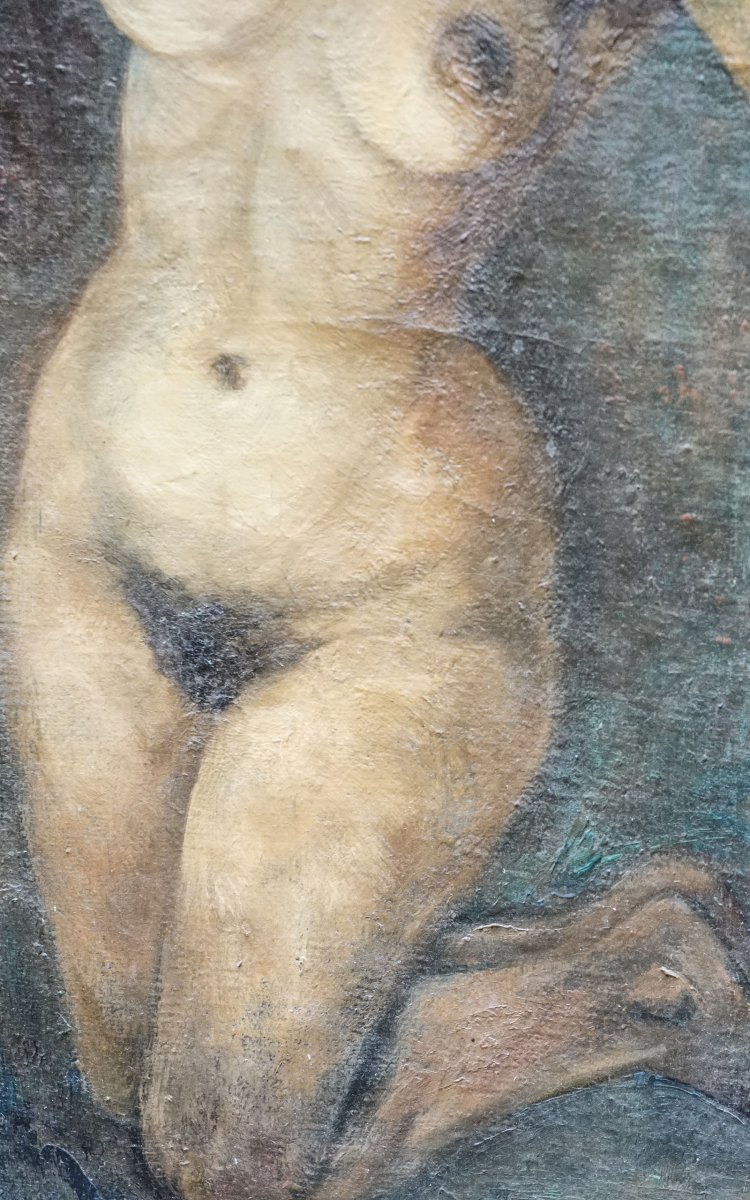 NU, Huile sur toile,  anonyme -photo-3