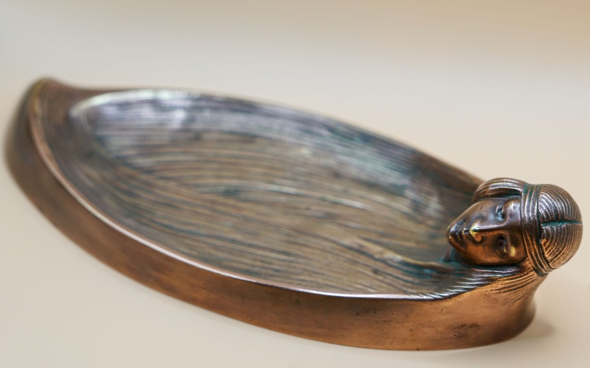A. Henn, Art Deco Bronze Trinket Dish-photo-3