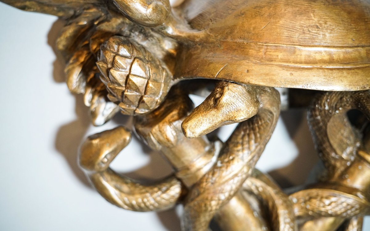 Hermes Attributes: Bronze Saddle Trophy Featuring Caduceus And A Helmet-photo-2