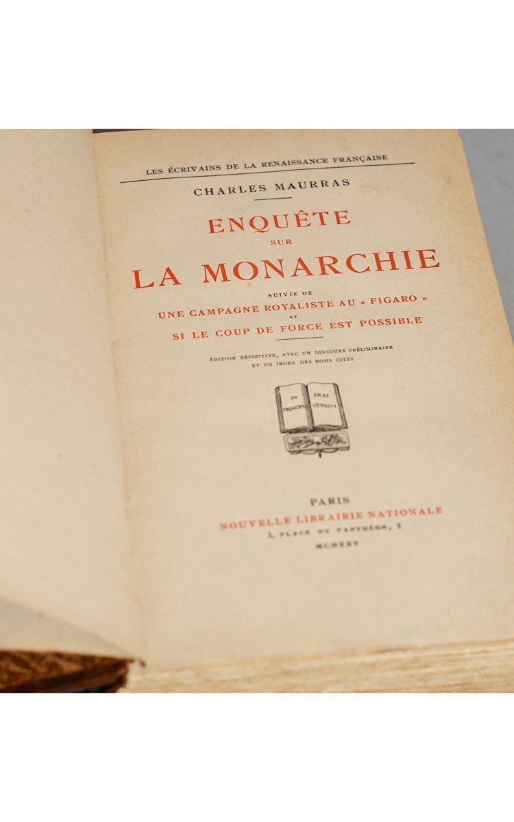 Charles MAURRAS, "Enquête sur la monarchie"-photo-3