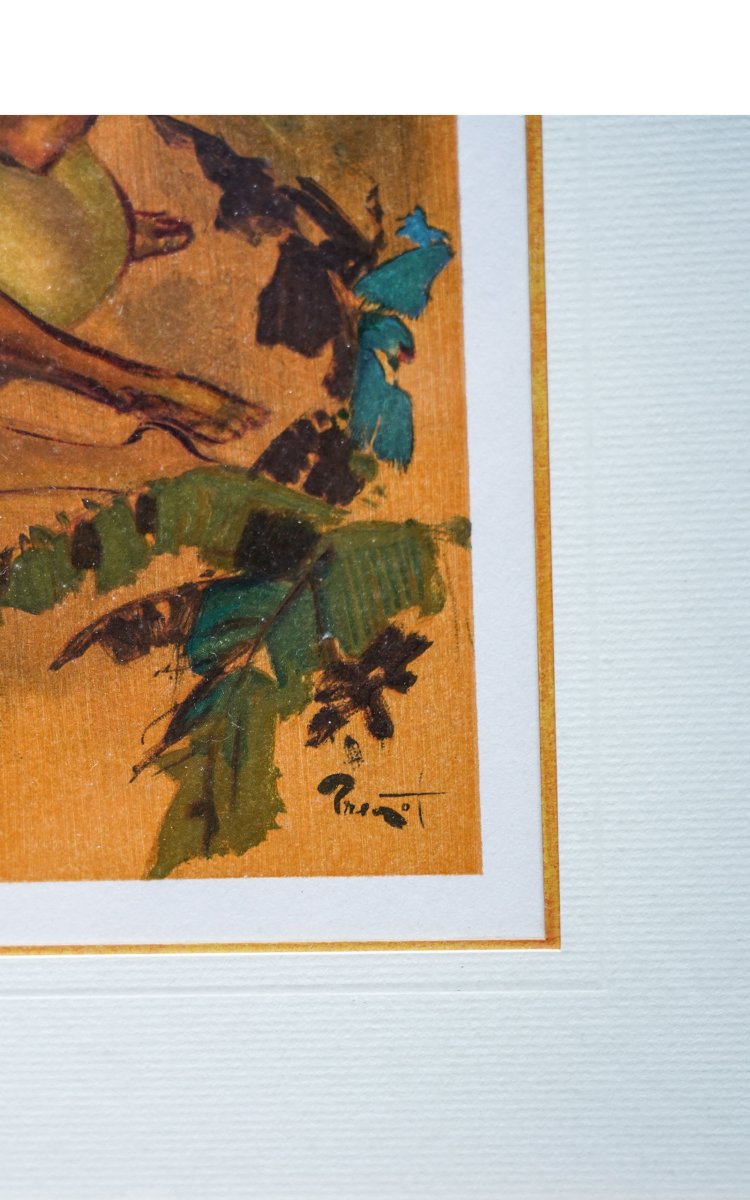 BRENOT Raymond, Quatre illustrations de "La Chair comme tapis de prière"-photo-1
