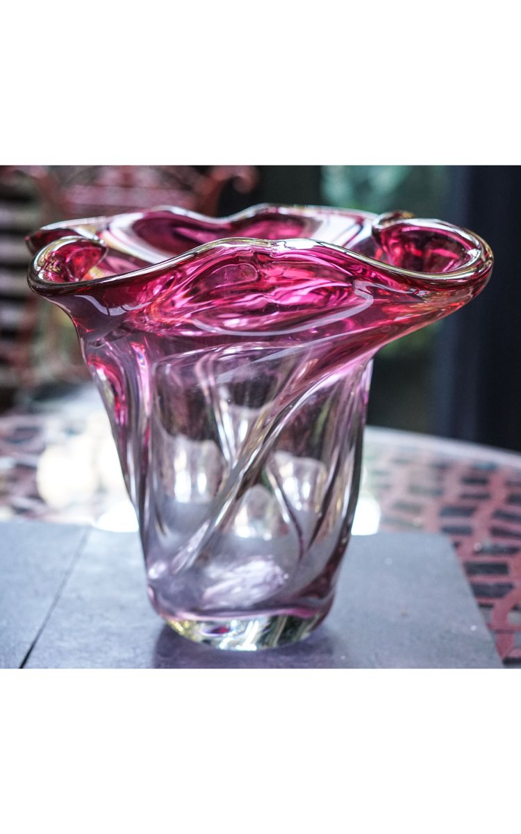 Vase Murano, cristal massif