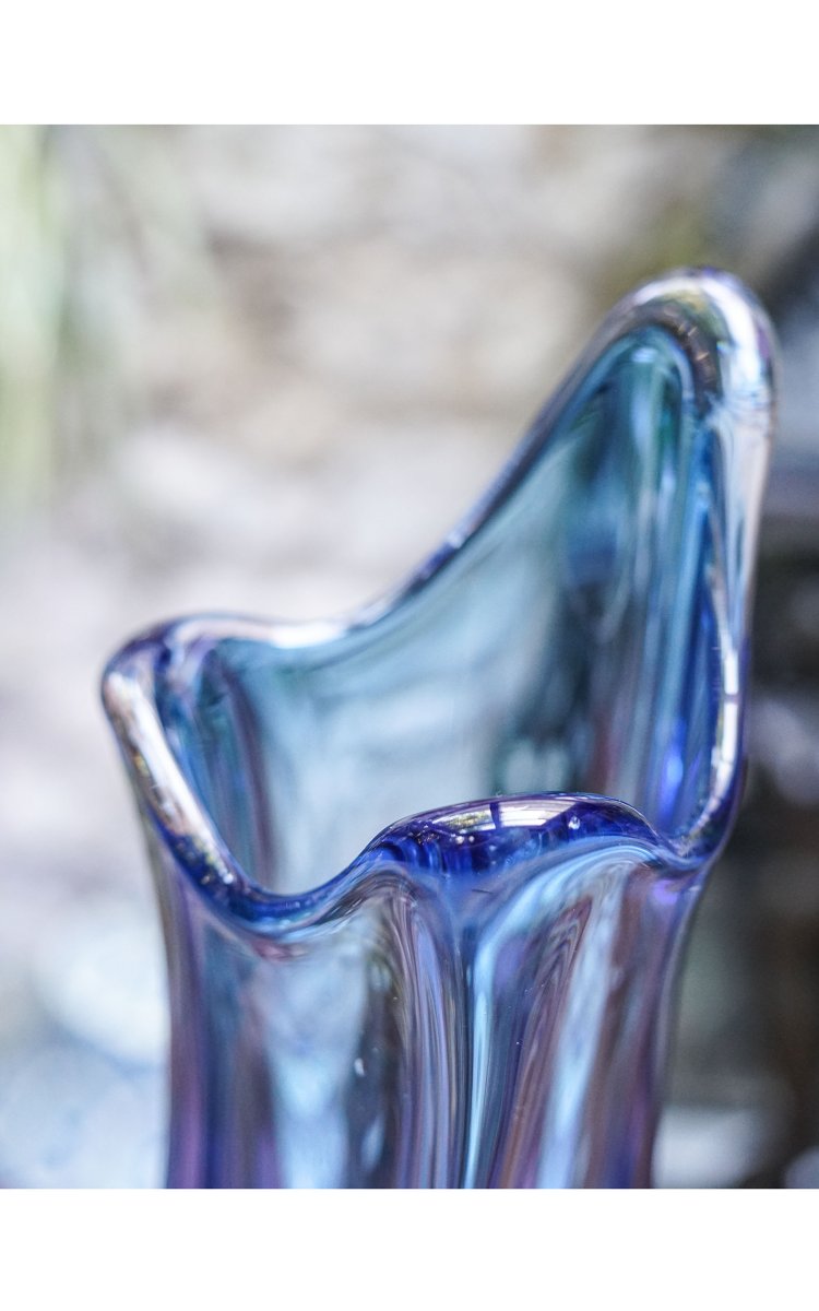 VAL SAINT LAMBERT, Vase cristal massif-photo-3