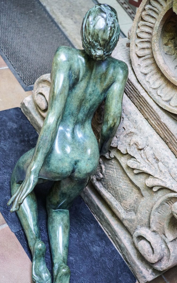 Deville-chabrolle Marie-paule, "the Beautiful Flight" Bronze-photo-1