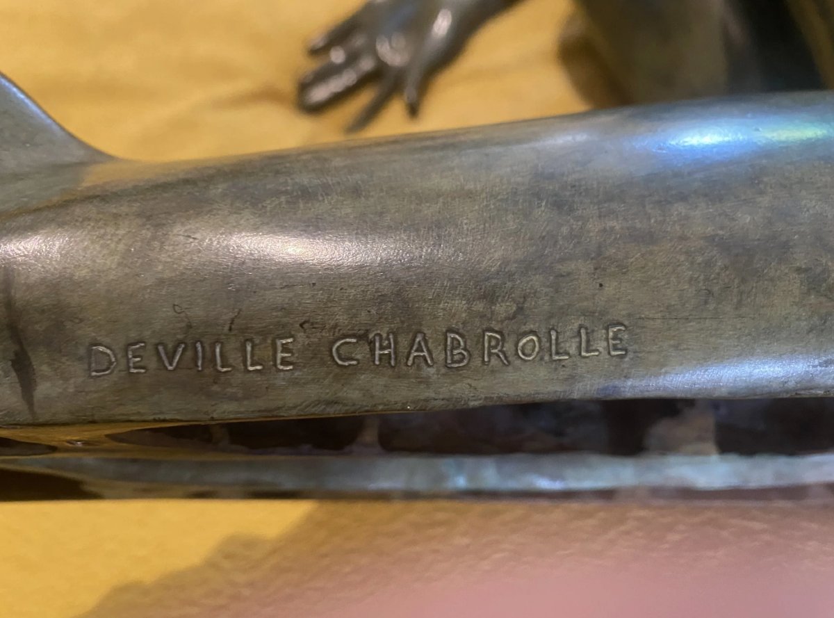 Deville-chabrolle Marie-paule, "the Beautiful Flight" Bronze-photo-4