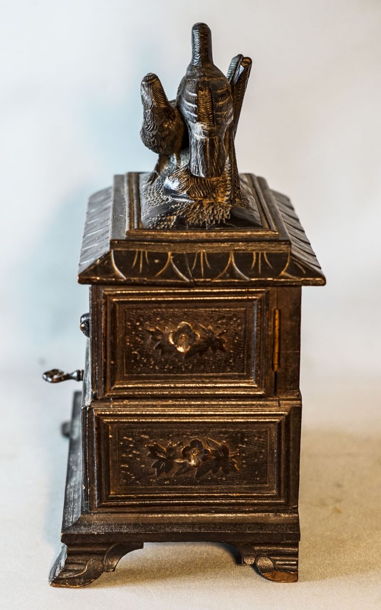 Boite bois aux oiseaux, coffret à bijoux,  N III-photo-3