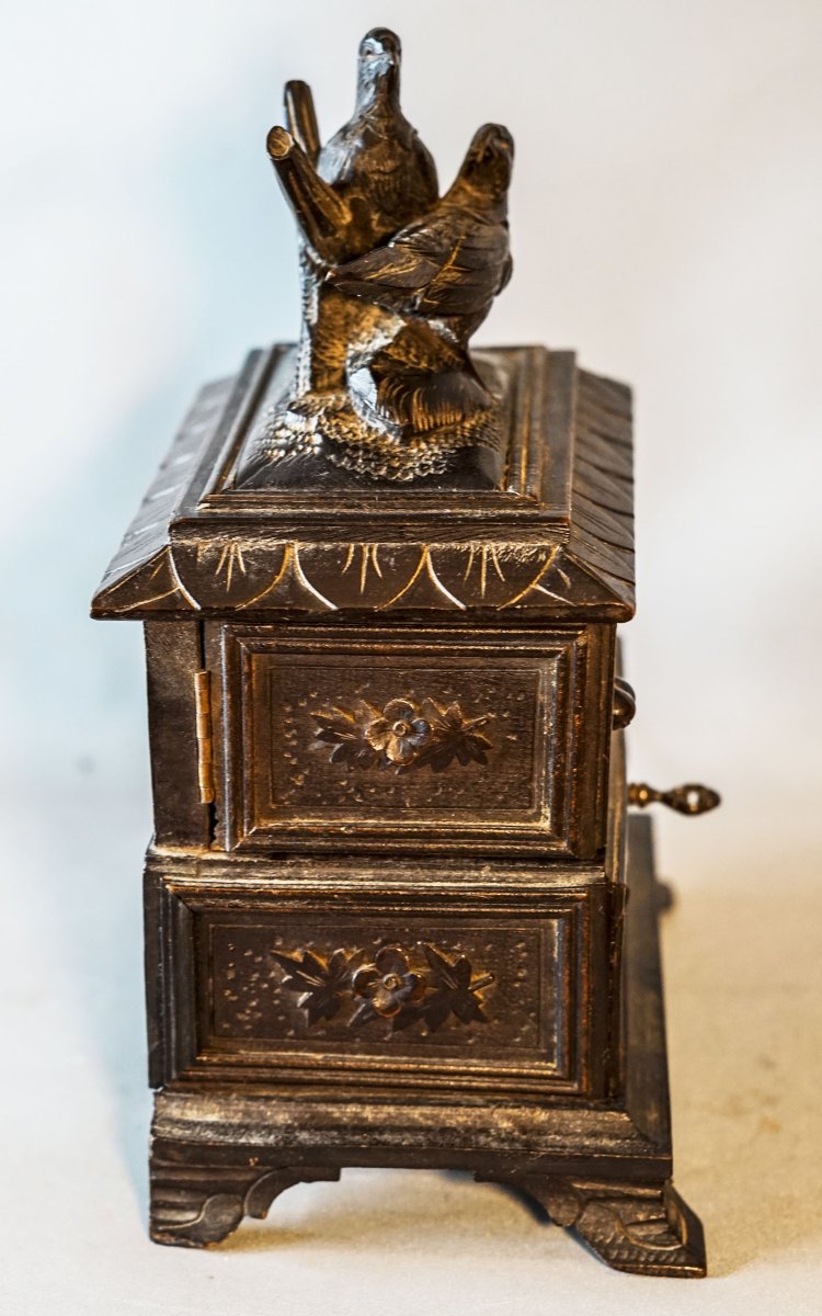 Boite bois aux oiseaux, coffret à bijoux,  N III-photo-4