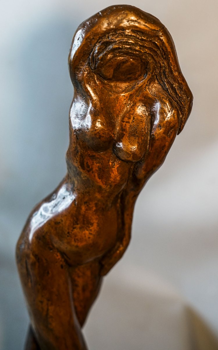 Latour Nude Woman, Art Deco Bronze-photo-1
