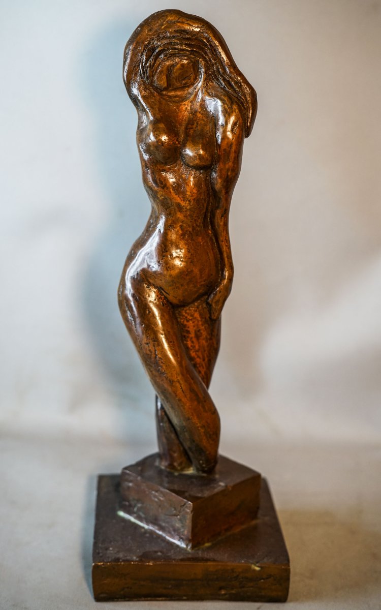 Latour Nude Woman, Art Deco Bronze