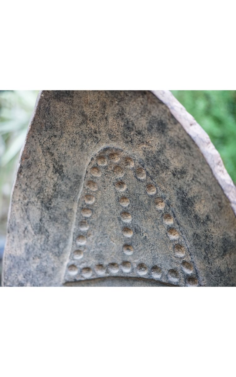 TÊTE AKAN, terre cuite sur socle, peuple Kwahu, Ghana-photo-4