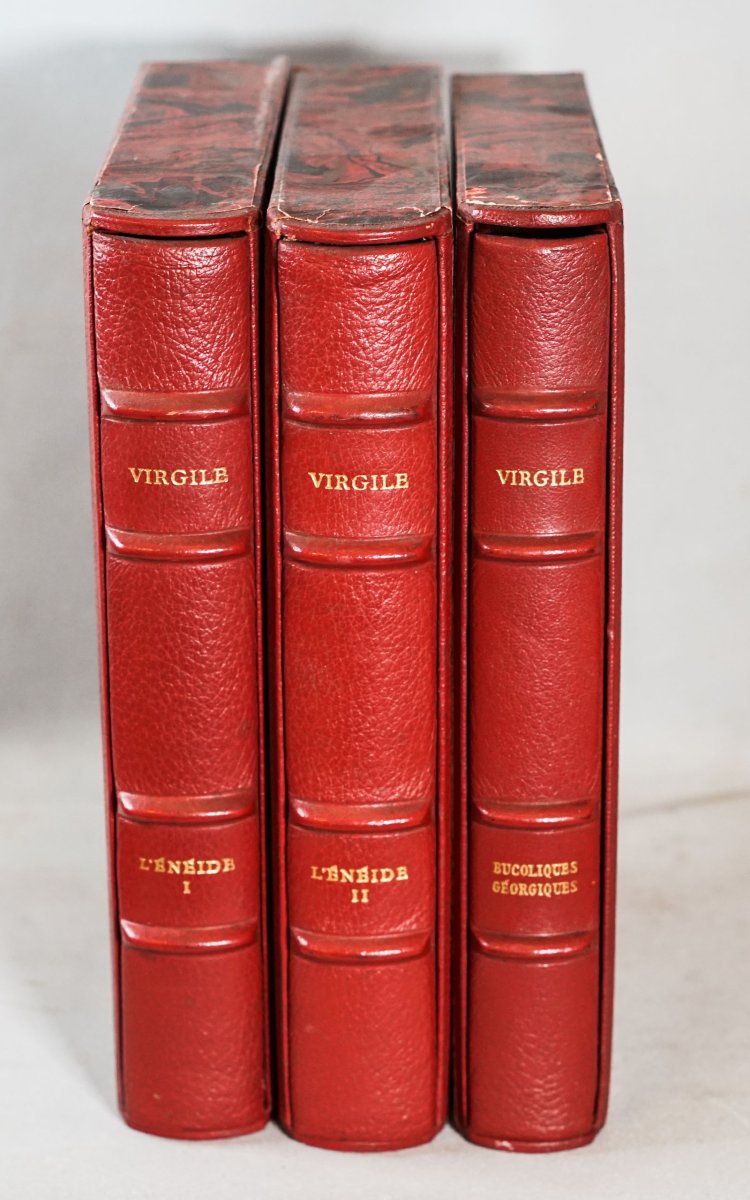 Virgil, 3 Volumes: *the Aeneid*, 2 Volumes + *the Bucolics* And *the Georgics*, 1 Volume, Illustrated By Edy Le