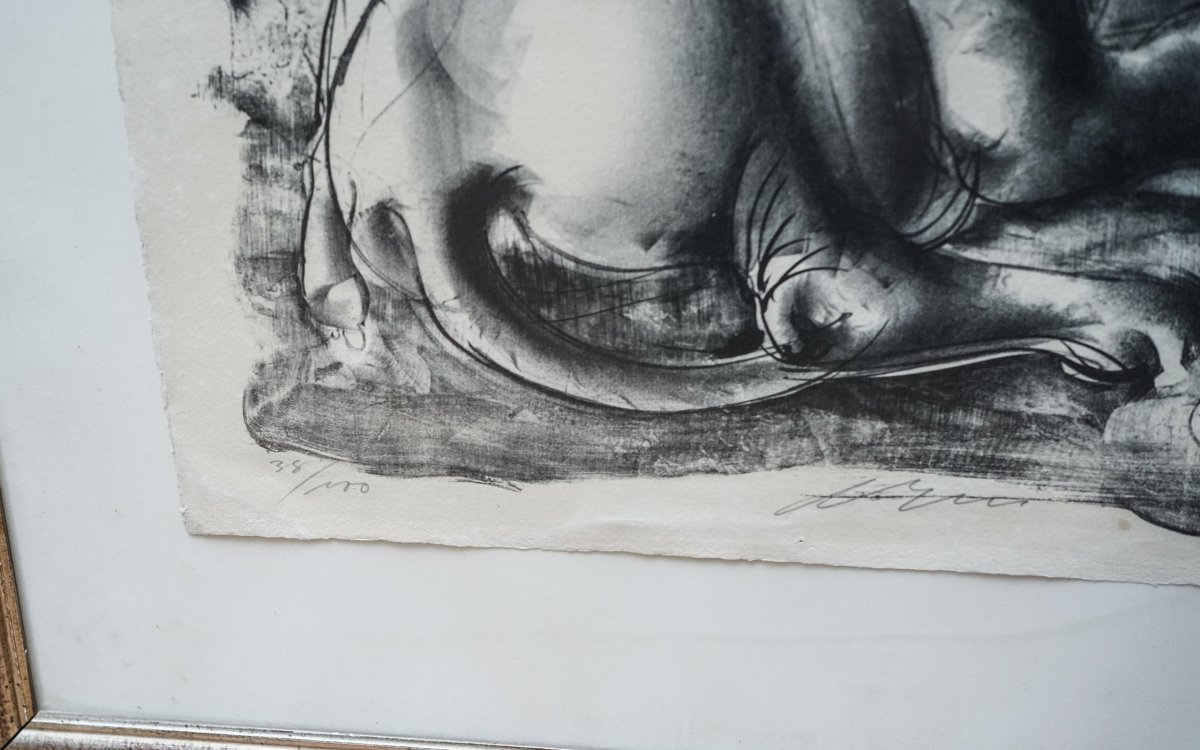  Hans ERNI, Europe et Zeus en taureau, lithographie-photo-4