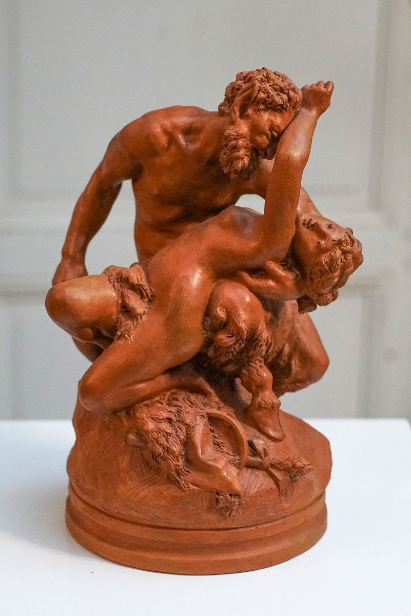 Woman And Fauna Entwined By Carrier-belleuse