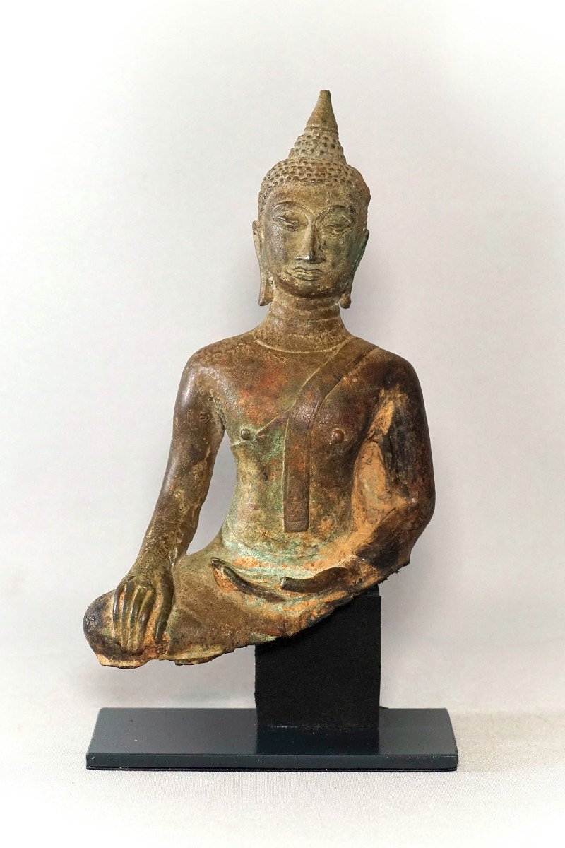 Bouddha En Bronze Thaïlande Période Ayutthaya XVIII-xixème